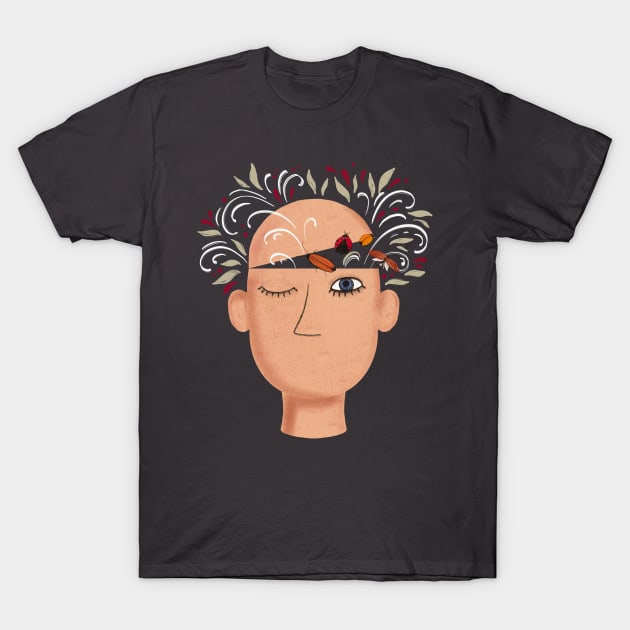 Head and bugs T-Shirt by CreativeJourney